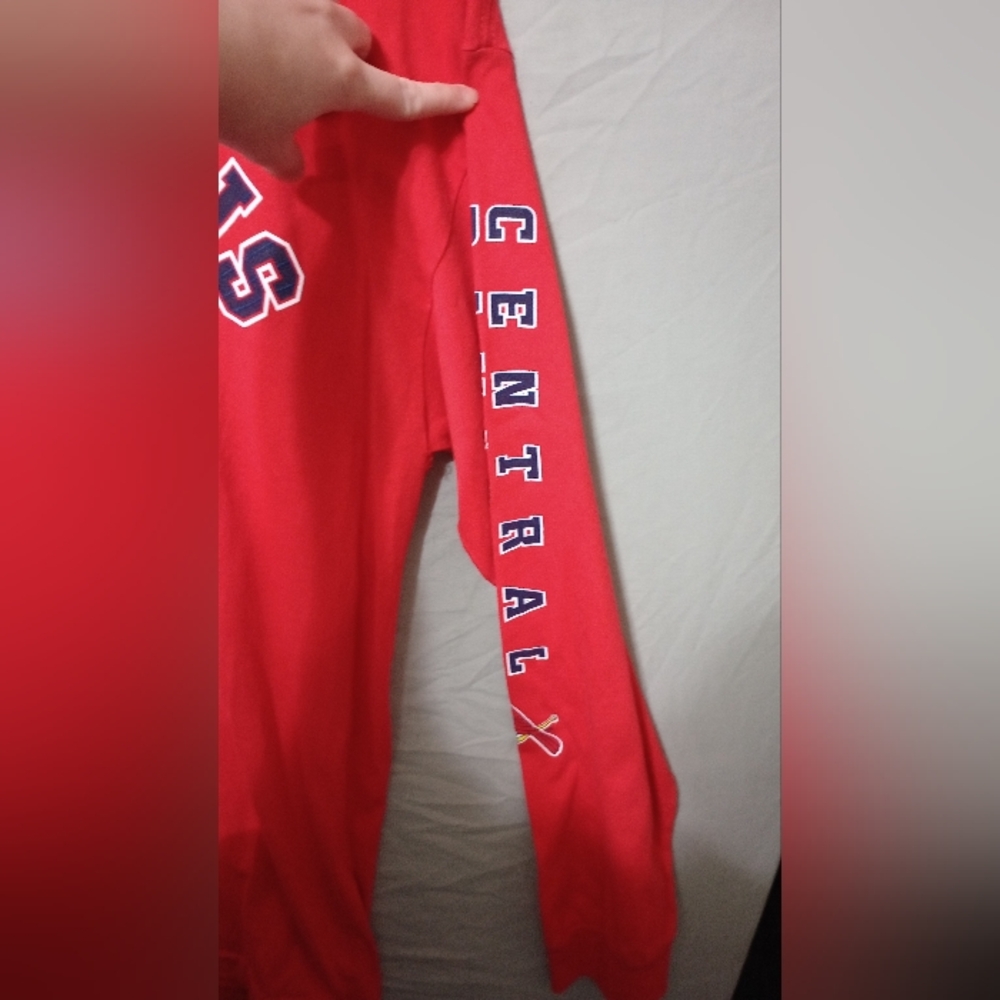 Majestic St Louis Cardinals T Shirt Long Sleeve Red Mens Size L Casual Sports - Picture 4 of 8
